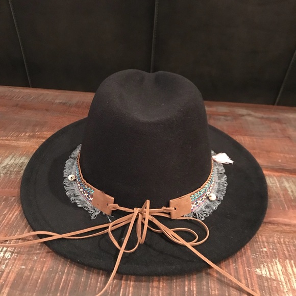 SOLD Wide Brim Brixton Style Fedora Hat - Picture 4 of 5